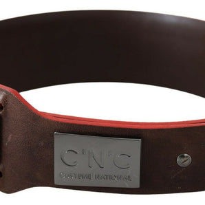 Custom National Dark Brown Genuine Leather Belt