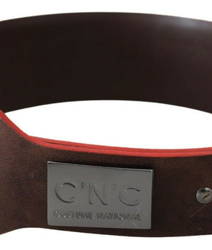 Costume National Dark Brown Genuine Leather Belt Costume National 