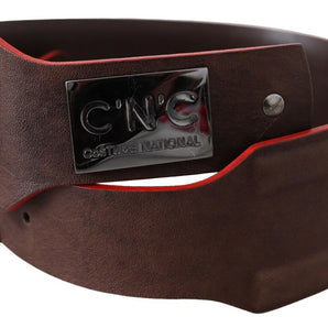 Custom National Dark Brown Genuine Leather Belt