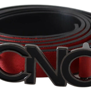 Costume National Elegant Red Leather Waist Belt