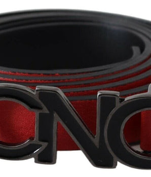 Costume National Red Reversible Leather Logo Belt Costume National 