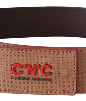 Costume National White Leather Logo Fashion Waist Belt Costume National 