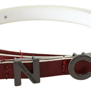 Costume National Chic Maroon Leather Fashion Belt