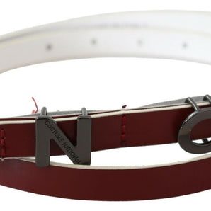 Costume National Chic Maroon Leather Fashion Belt