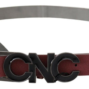 Costume National Elegant Maroon Leather Fashion Belt