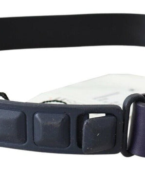 Costume National Black Leather Normal Logo Buckle Waist Belt Costume National 