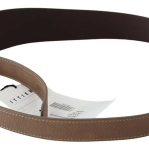 GF Ferre Elegant Dark Brown Braided Leather Belt