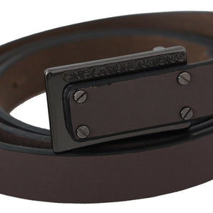 Costume National Elegant Brown Leather Fashion Belt