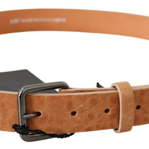 Custom National Light Brown Genuine Leather Belt