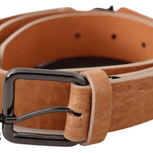 Costume National Chic Light Brown Leather Fashion Belt