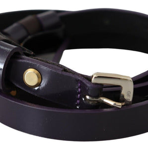 GF Ferre Elegant Violet Leather Fashion Belt