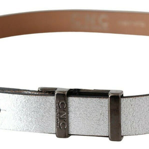 Custom National Elegant Silver Leather Fashion Belt