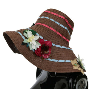 Dolce &amp; Gabbana Elegant Floppy Floral Wide Brim Hat