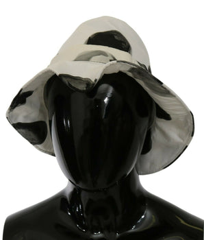 Dolce & Gabbana White Cotton Big Polka Dot Pattern Bucket Hat Dolce & Gabbana 