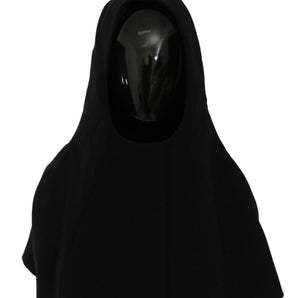 Dolce &amp; Gabbana Elegant Black Hooded Scarf Wrap