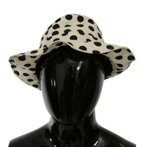 Dolce &amp; Gabbana Chic Black Polka Dot Trilby Hat