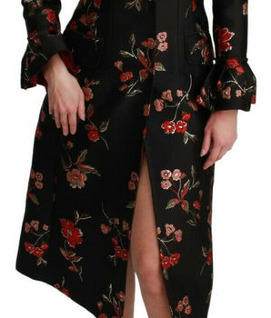Dolce &amp; Gabbana Gabardina elegante con bordado floral