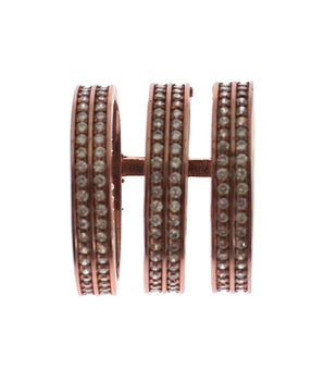 Nialaya Dazzling Pink Gold Plated CZ Crystal Ring Nialaya 