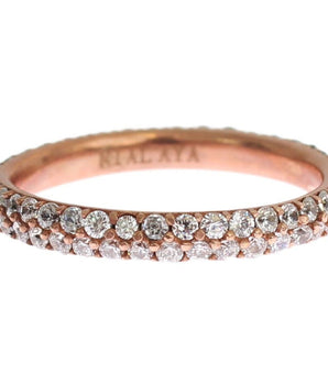 Nialaya Chic Pink Crystal-Encrusted Silver Ring Nialaya 
