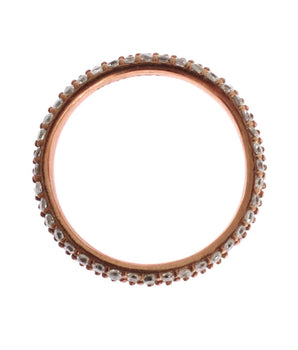 Nialaya Chic Pink Crystal-Encrusted Silver Ring Nialaya 