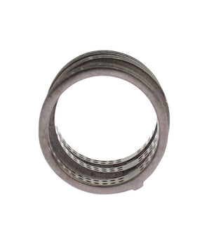 Nialaya Chic Black Crystal Sterling Silver Ring Nialaya 