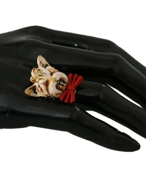 Dolce & Gabbana Elegant Canine Charm Women's Ring Dolce & Gabbana 