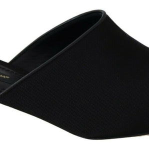 Dolce &amp; Gabbana Sandalias elegantes de grosgrain en negro