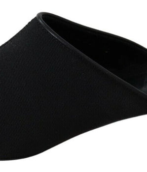 Dolce & Gabbana Chic Black Grosgrain Slide Sandals Dolce & Gabbana 