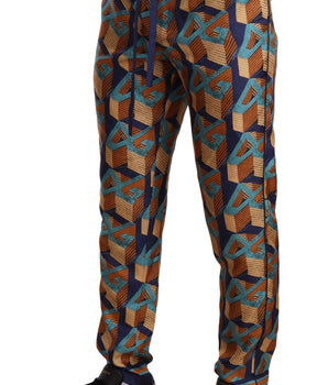 Dolce & Gabbana Elegant Silk Jogger Pants with Vibrant Print Dolce & Gabbana 