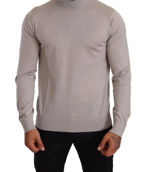 Dolce & Gabbana Elegant Light Blue Cashmere Turtleneck Sweater Dolce & Gabbana 