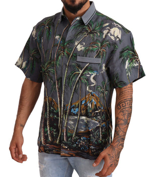 Camisa Hombre Dolce &amp; Gabbana Tropical Elegance Lino Seda