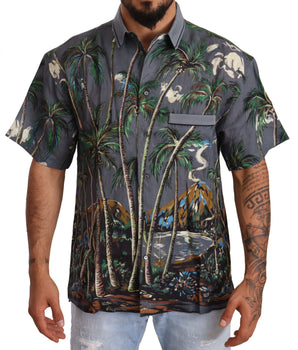Camisa Hombre Dolce &amp; Gabbana Tropical Elegance Lino Seda