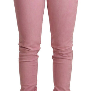 Acht Elegant Slim Fit Pink Denim Jeans