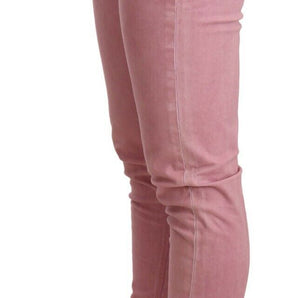 Acht Elegant Slim Fit Pink Denim Jeans