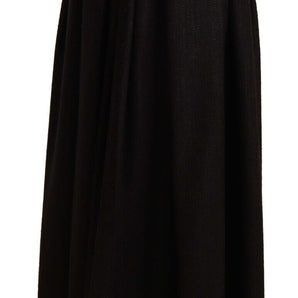 Dolce &amp; Gabbana Elegant High Waist Maxi A-line Wool Skirt