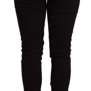 Dolce &amp; Gabbana Chic Black Mid-Waist Skinny Denim Jeans