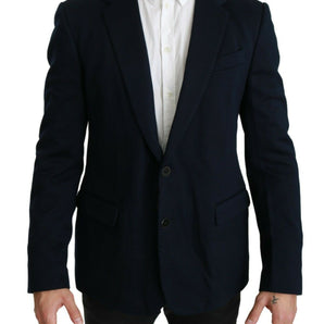 Dolce &amp; Gabbana Elegant Slim Fit Dark Blue Men's Blazer