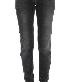 Ermanno Scervino Gray Wash Cotton Blend Stretch Jeans Pants Ermanno Scervino 