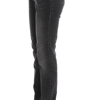 Ermanno Scervino Gray Wash Cotton Blend Stretch Jeans Pants Ermanno Scervino 