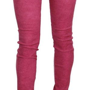 Dolce &amp; Gabbana Chic Pink Mid Waist Skinny Pants