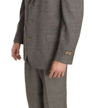 Fendi Elegant Light Brown Wool Men's Suit Fendi 
