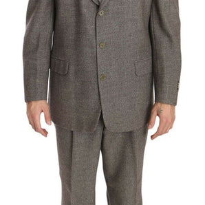 Fendi Elegant Light Brown Wool Men's Suit