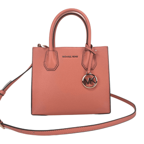 Michael Kors Mercer Medium Sherbet Pebble Leather Messenger Crossbody Bag Purse Michael Kors 