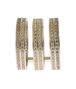 Nialaya Silver Crystal Adorned Statement Ring Nialaya 