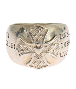 Nialaya Silver Cross Womens 925 Sterling Ring