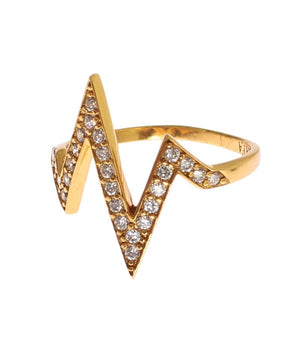 Nialaya Glamorous Gold Plated Sterling Silver Ring Nialaya 