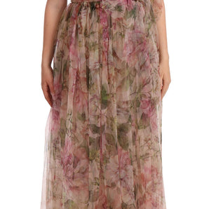 Dolce &amp; Gabbana Floral Print Nylon Maxi Dress