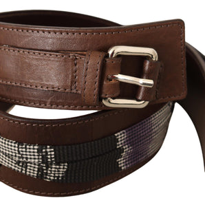 Custom National Elegant Brown Leather Fashion Belt