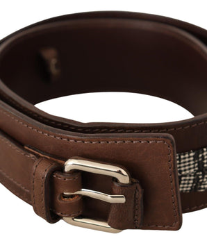 Costume National Brown Leather Silver Buckle Belt Costume National 