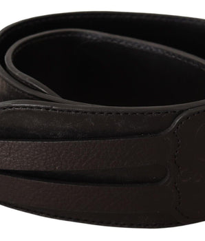 Costume National Dark Brown Leather Double Buckle Belt Costume National 